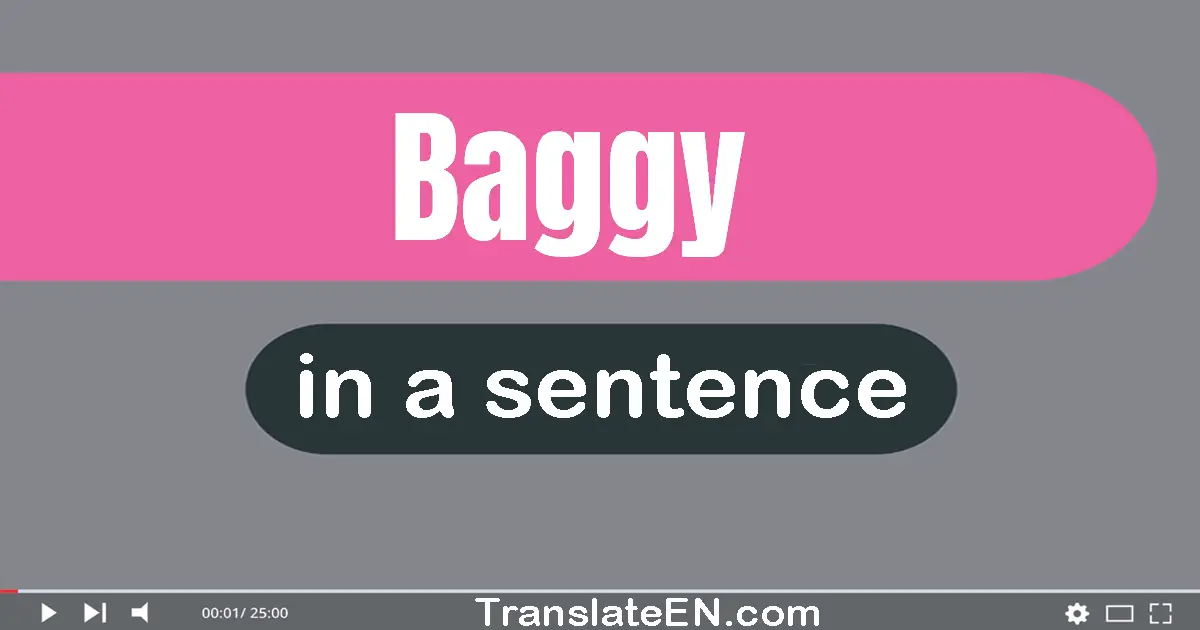 Use "baggy" in a sentence | "baggy" sentence examples