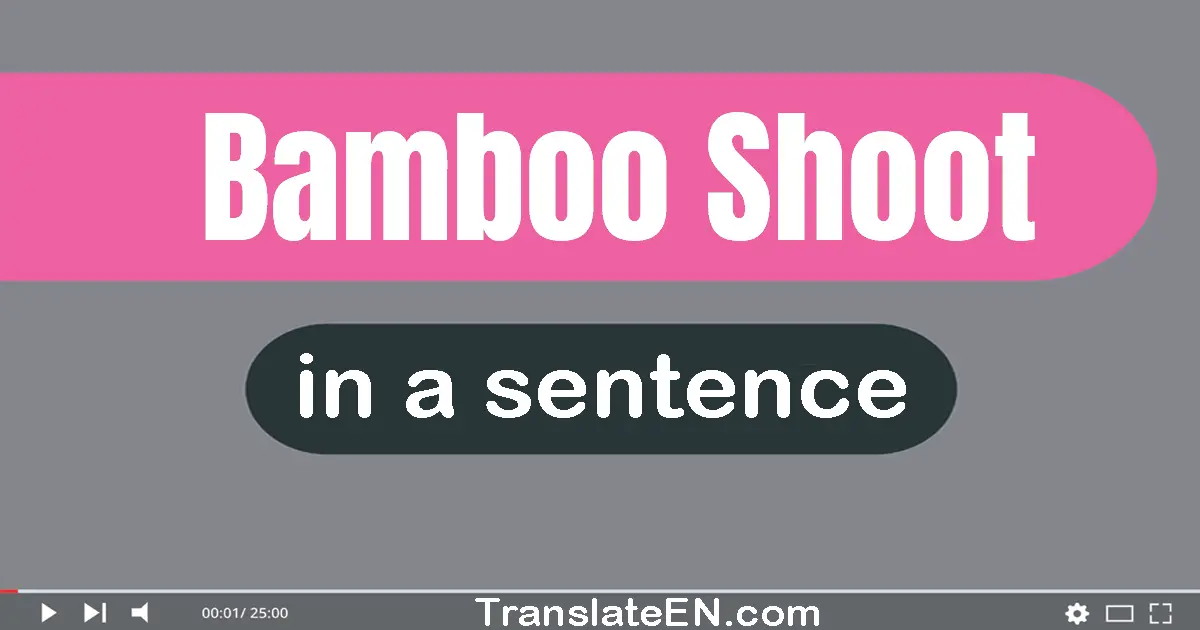 Bamboo Shoot in a sentence