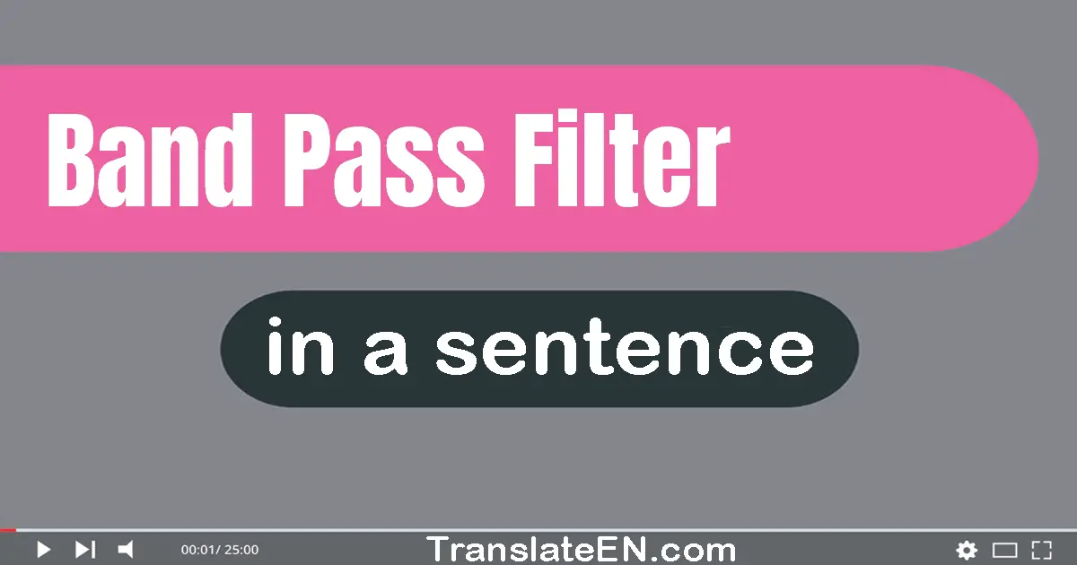 Band Pass Filter in a sentence