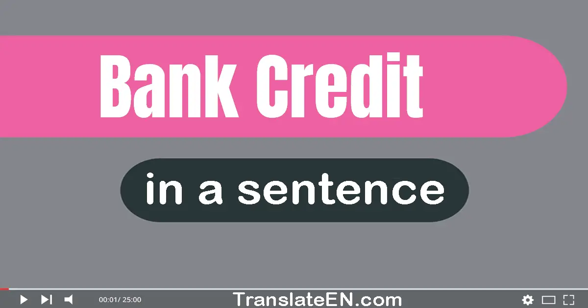 Bank Credit in a sentence