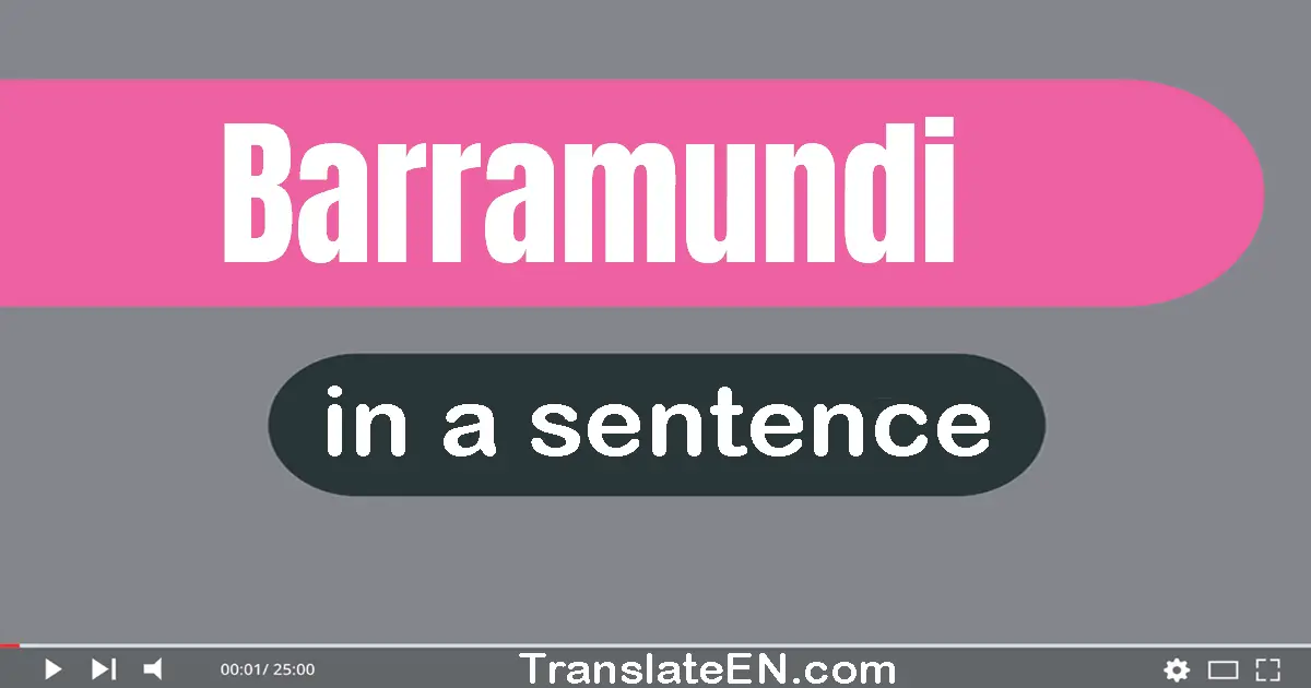 Barramundi in a sentence