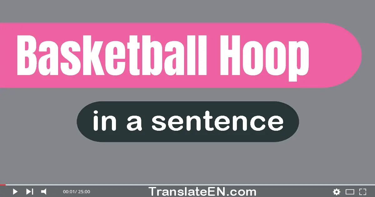 Use "basketball hoop" in a sentence | "basketball hoop" sentence examples