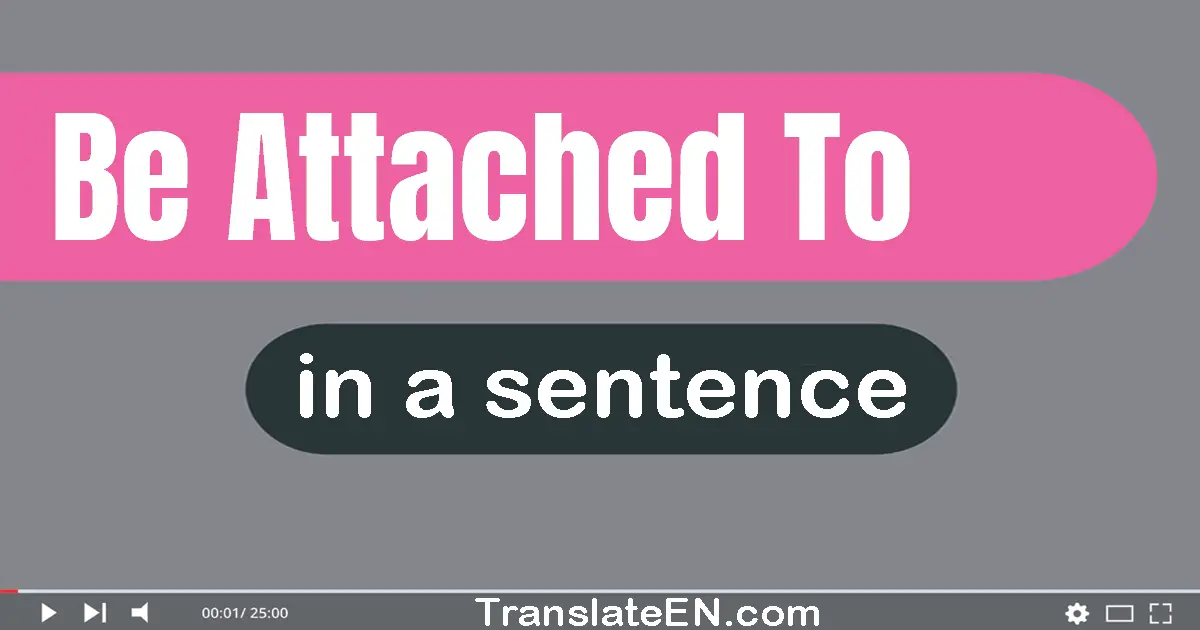 Be Attached To in a sentence