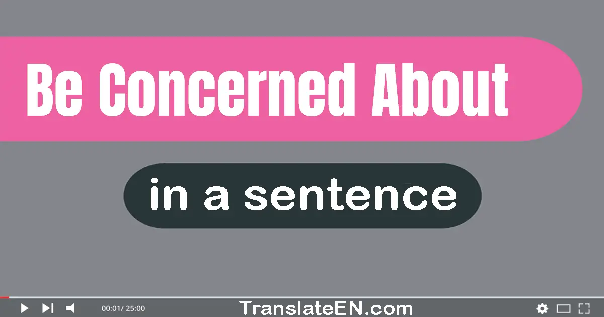 Be Concerned About in a sentence