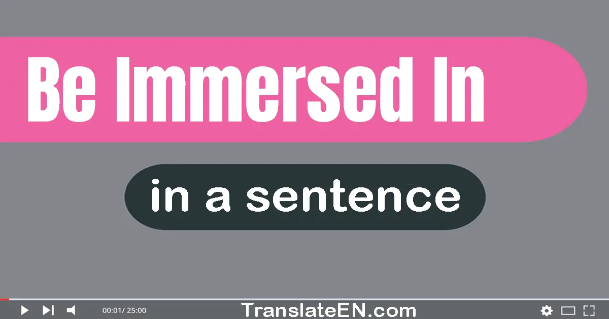 Be Immersed In in a sentence