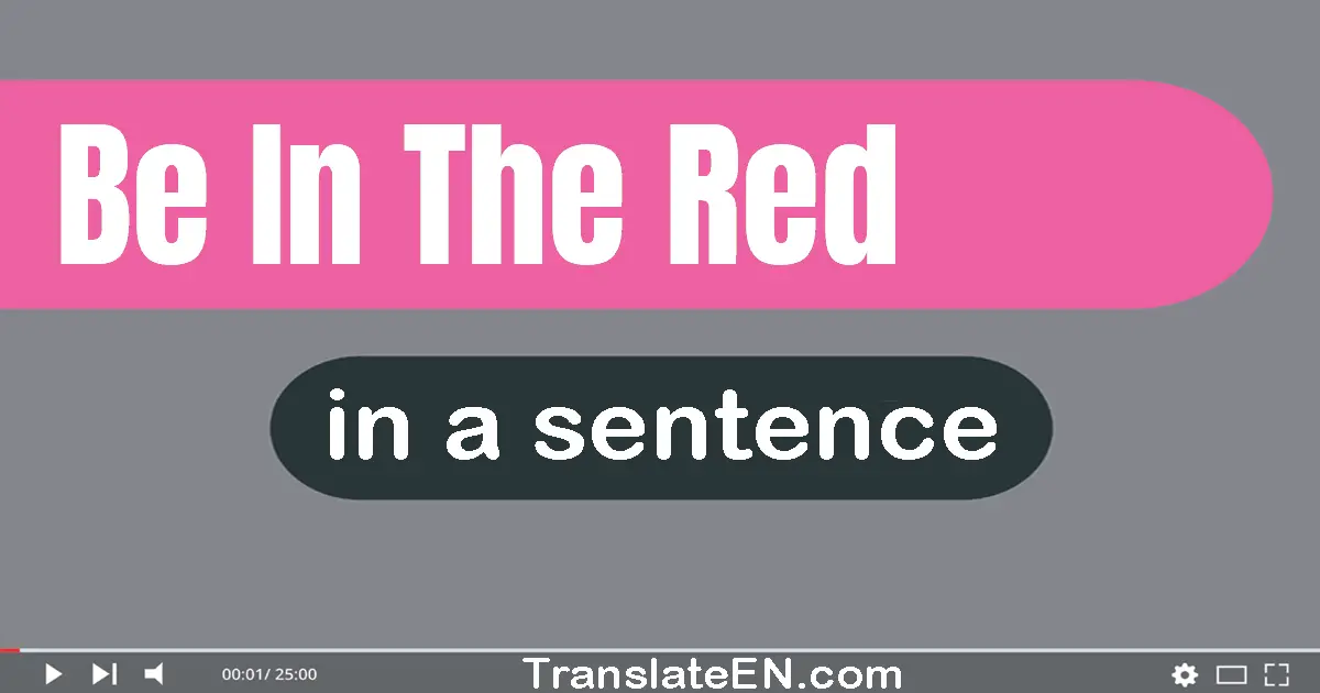 Be In The Red in a sentence