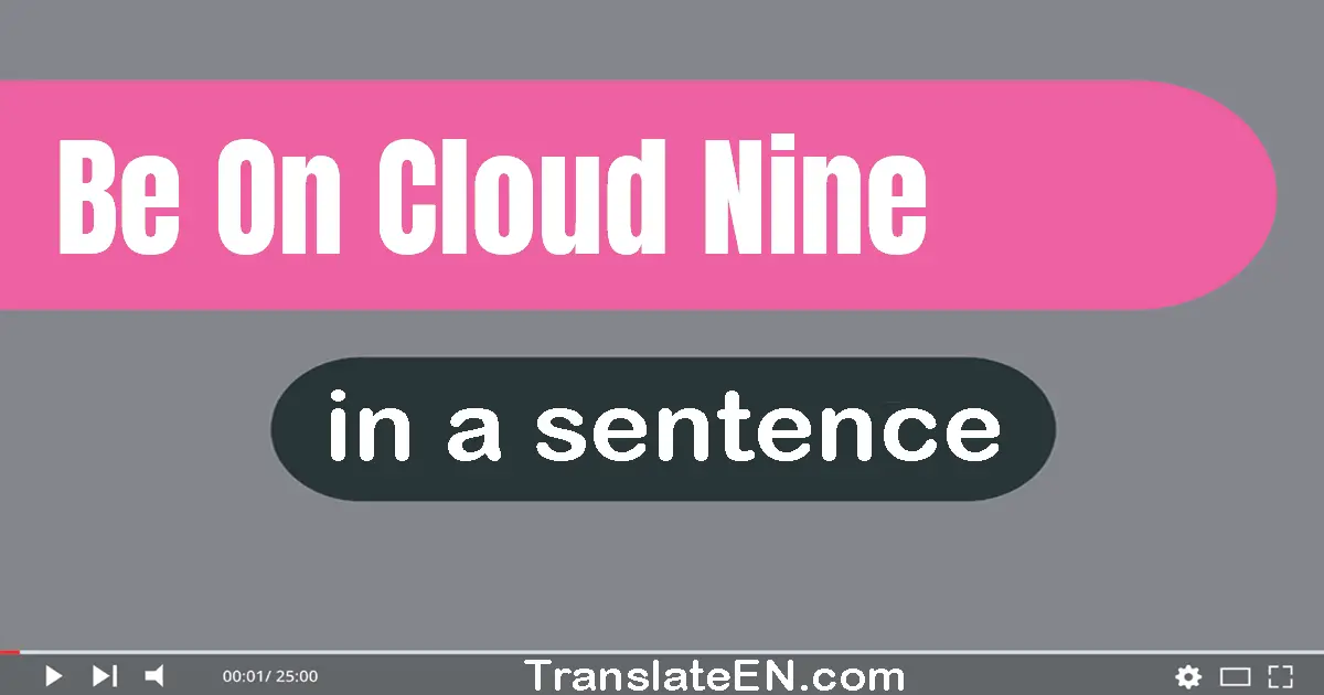 Be On Cloud Nine in a sentence