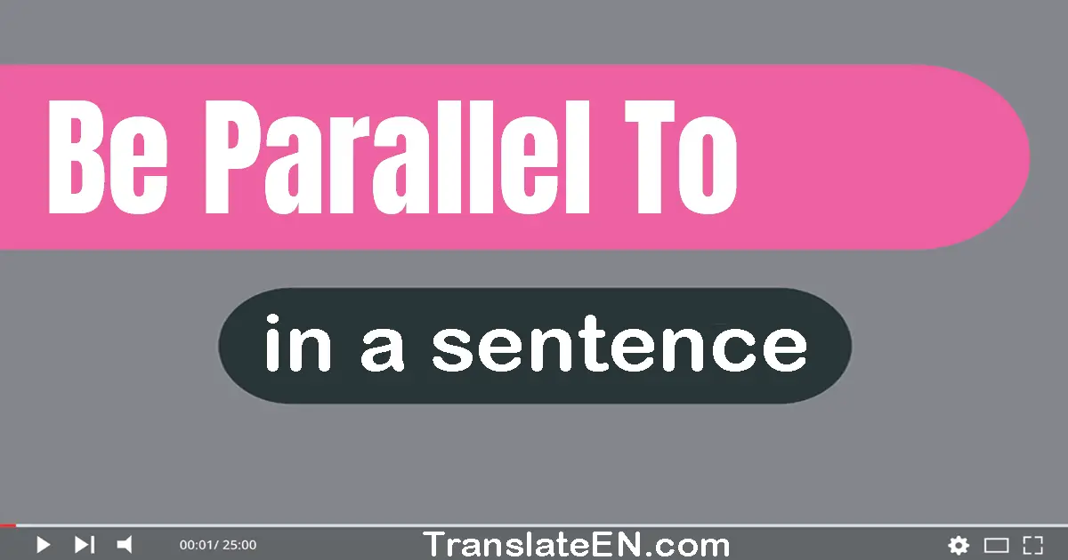 Be Parallel To in a sentence