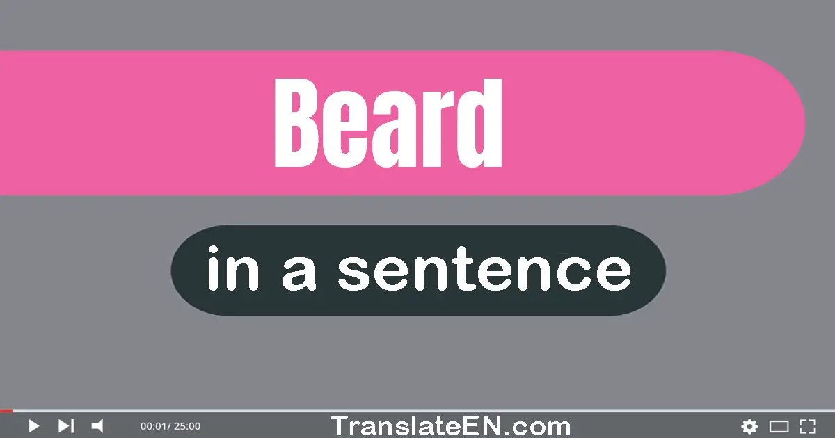 Use "beard" in a sentence | "beard" sentence examples