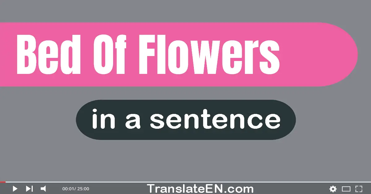 Bed Of Flowers in a sentence