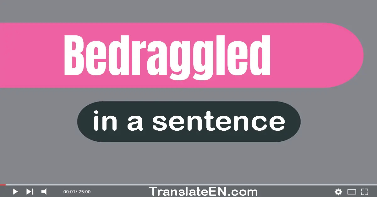 Bedraggled in a sentence