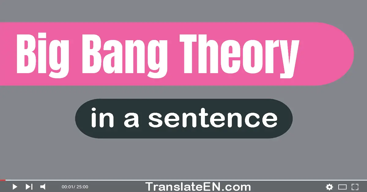 Big Bang Theory in a sentence