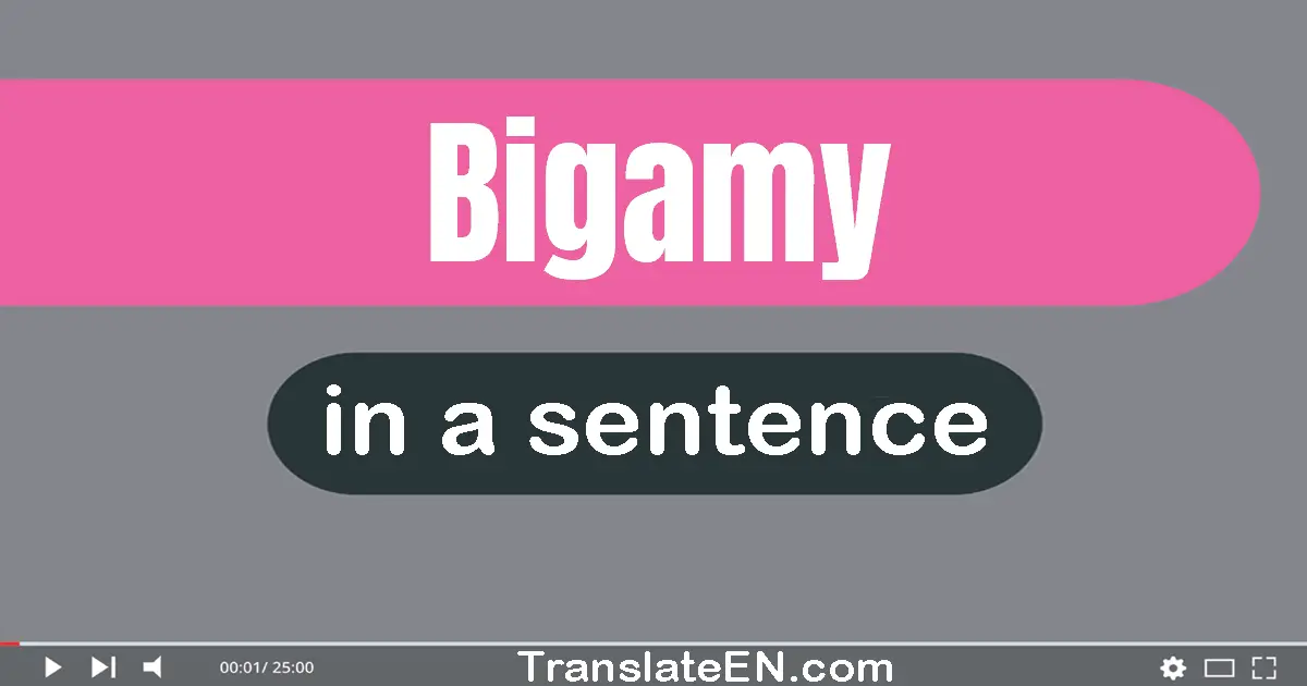 Bigamy in a sentence