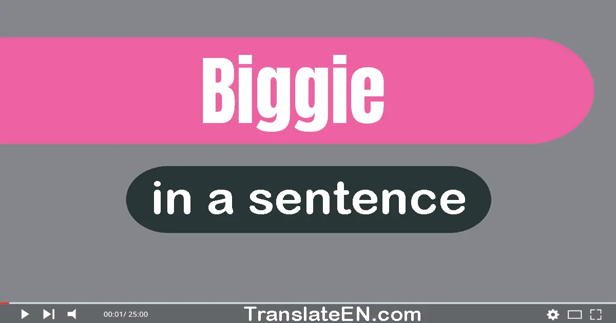 Biggie in a sentence