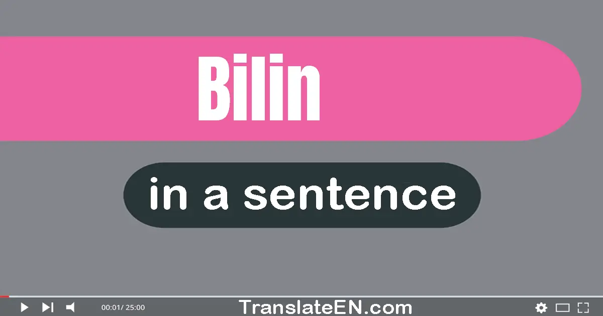 Bilin in a sentence