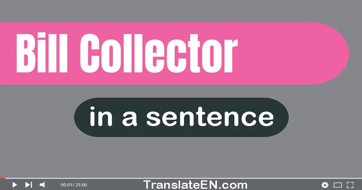 Bill Collector in a sentence