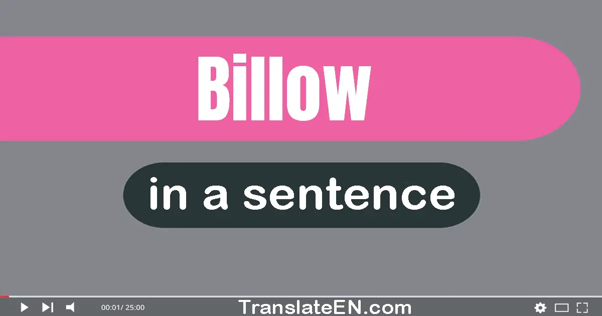 Billow in a sentence