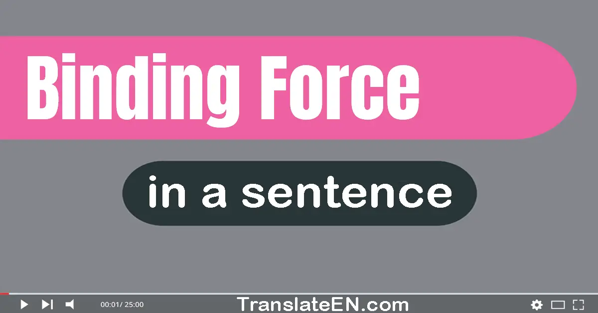 Binding Force in a sentence