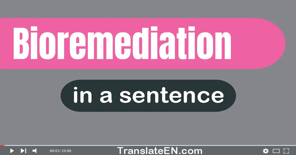 Bioremediation in a sentence