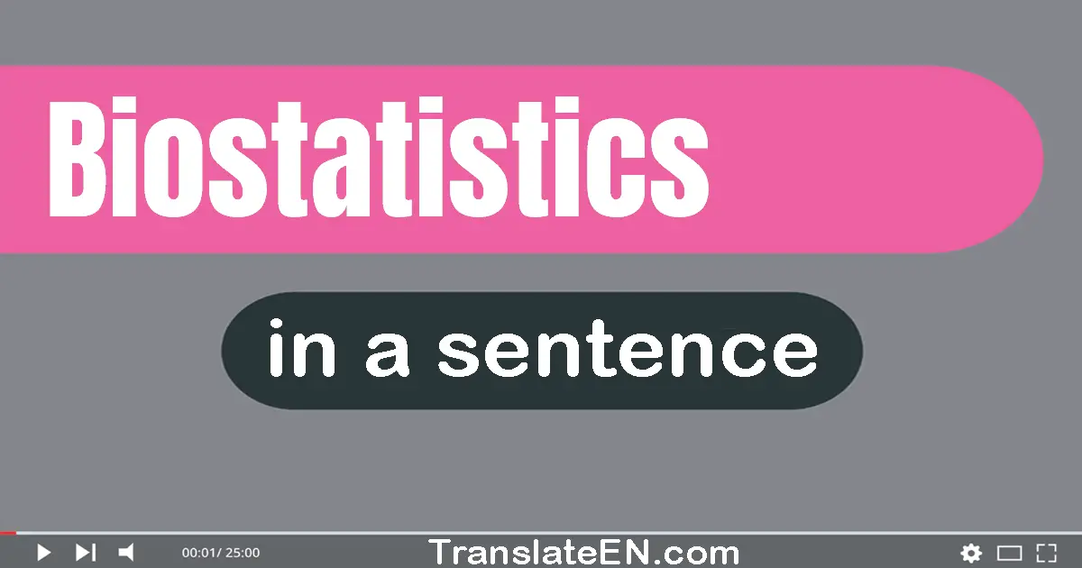 Biostatistics in a sentence