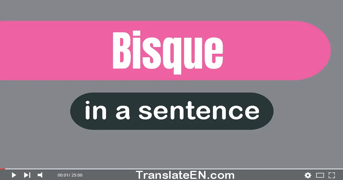 Bisque in a sentence