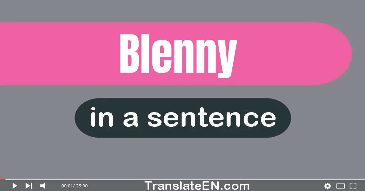 Blenny in a sentence