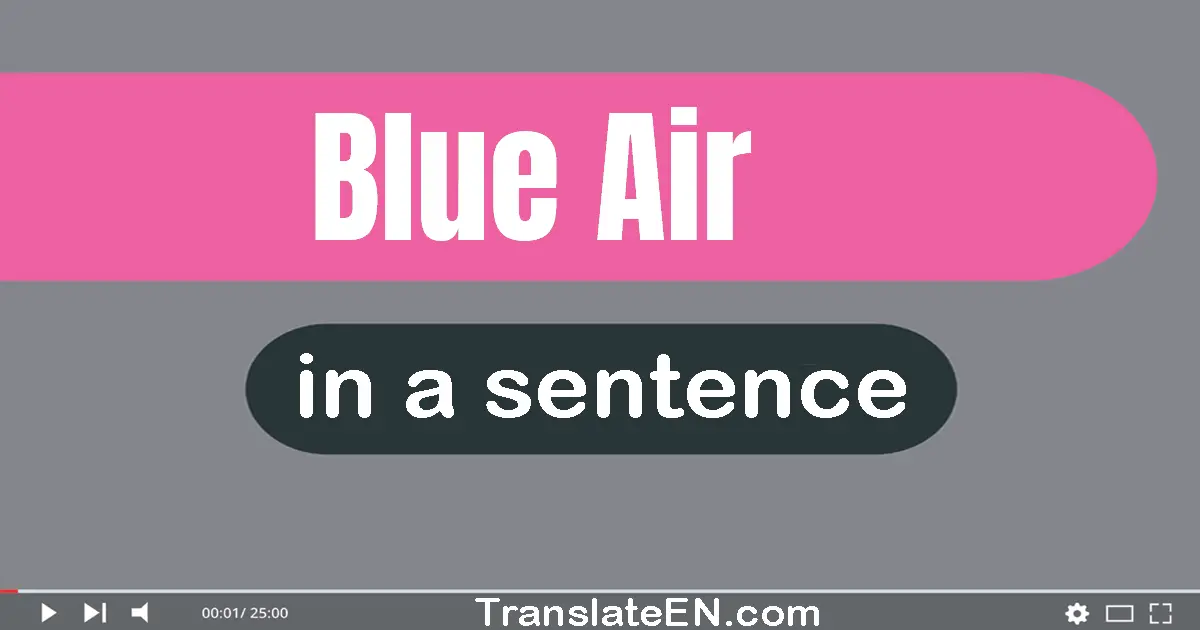 Blue Air in a sentence