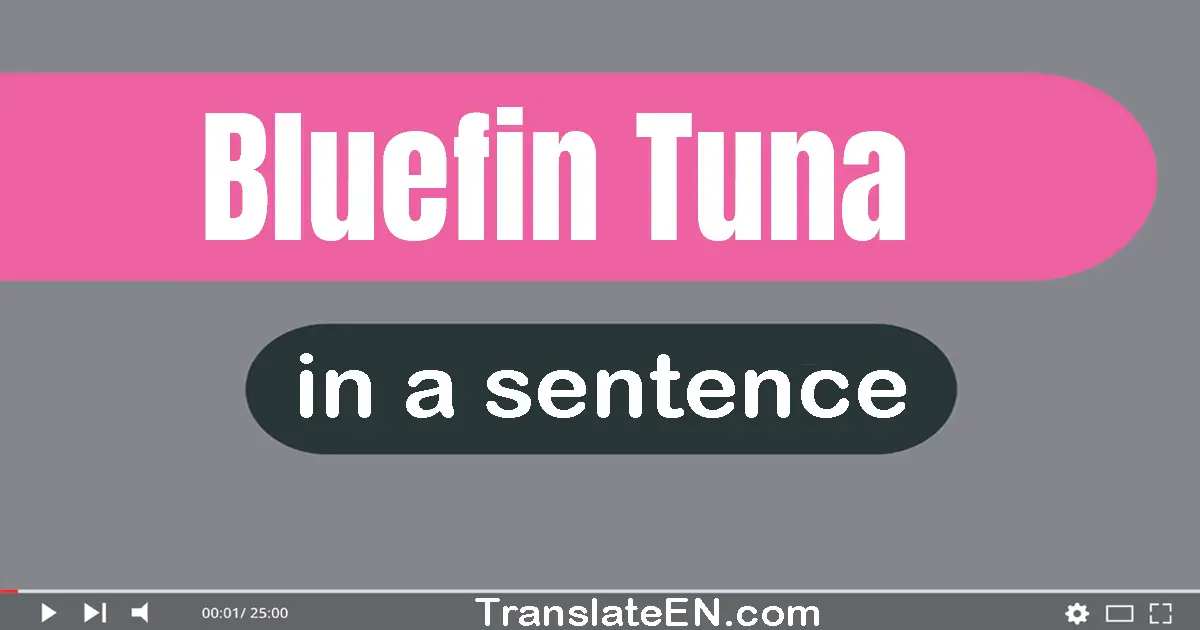 Bluefin Tuna in a sentence