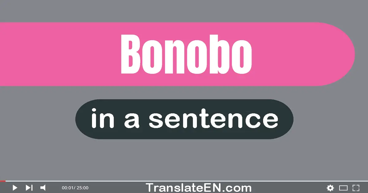 Bonobo in a sentence