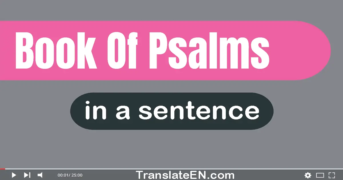 Book Of Psalms in a sentence