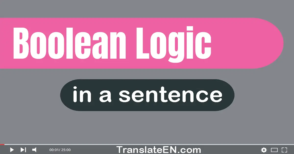 Boolean Logic in a sentence