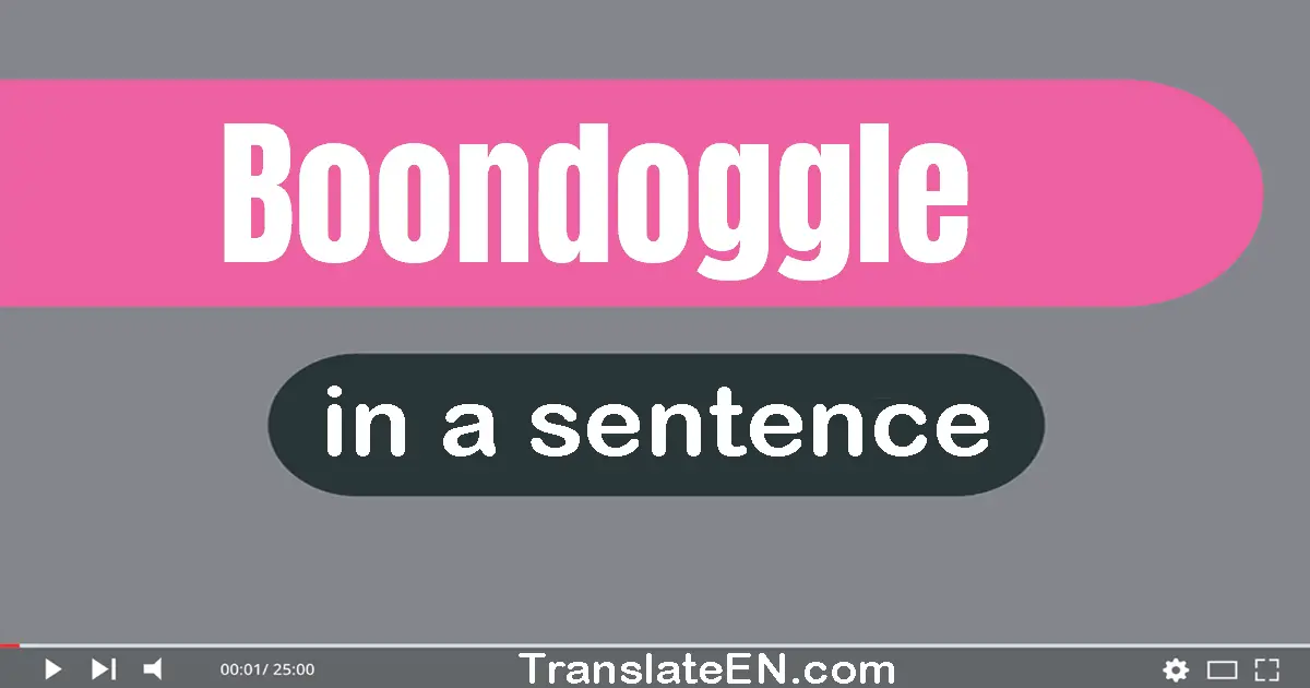 Boondoggle in a sentence