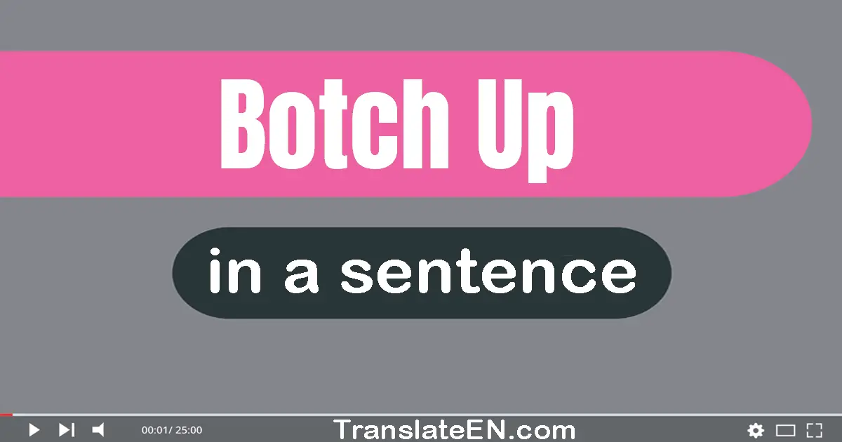 Botch Up in a sentence