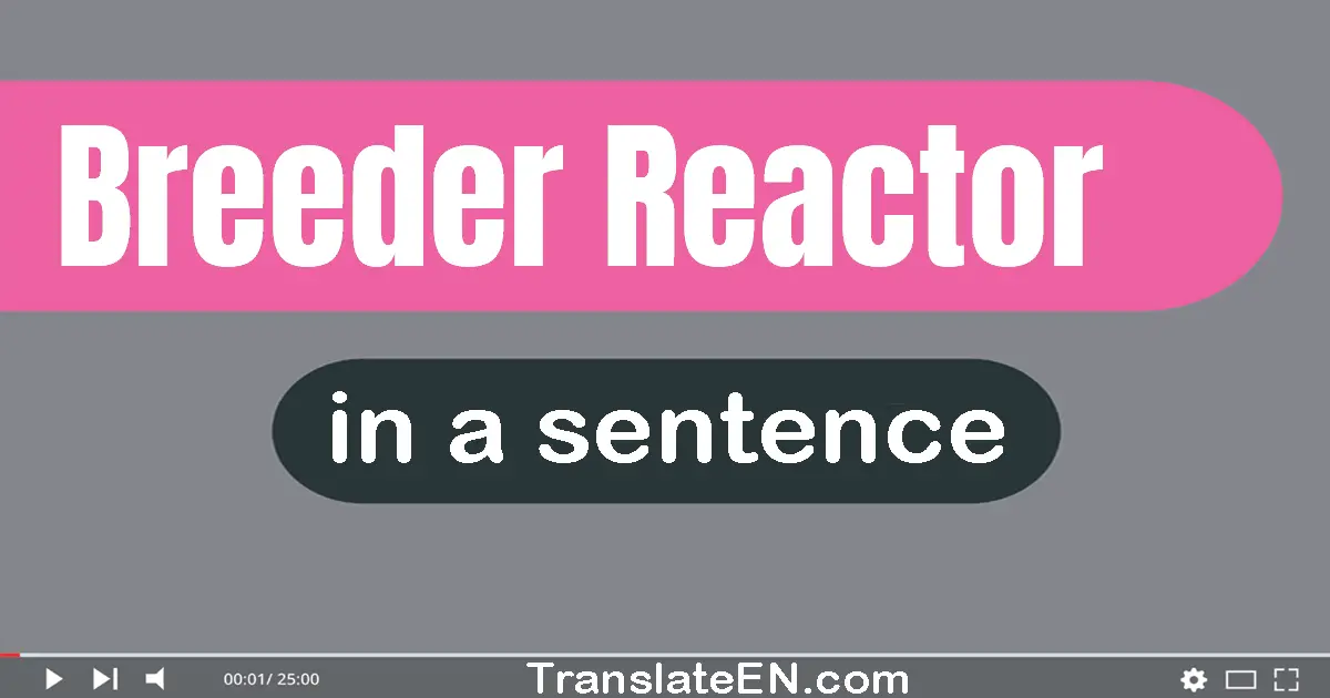 Breeder Reactor in a sentence