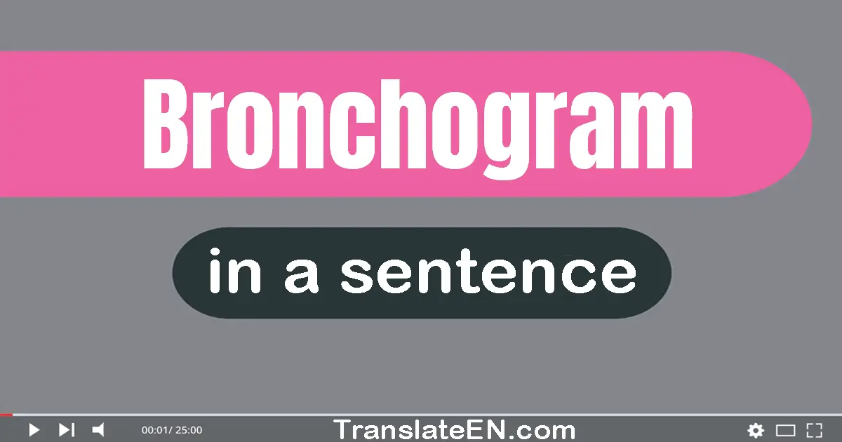 Bronchogram in a sentence