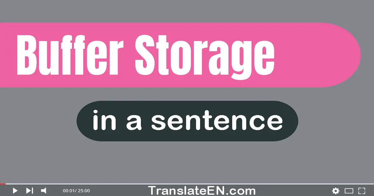 Buffer Storage in a sentence