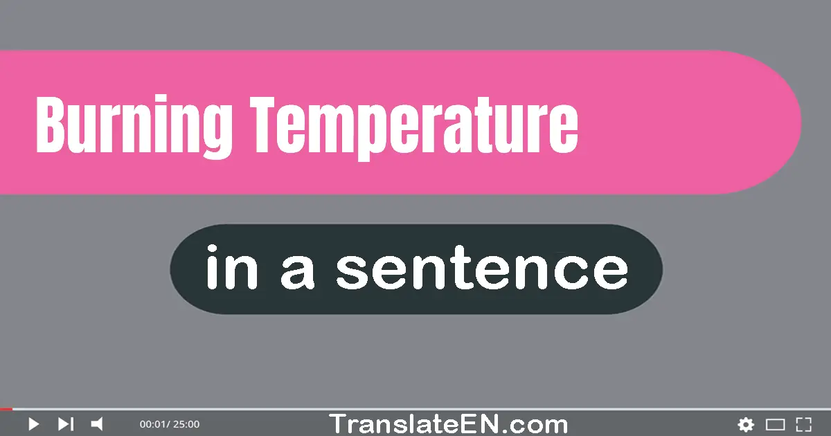 Burning Temperature in a sentence