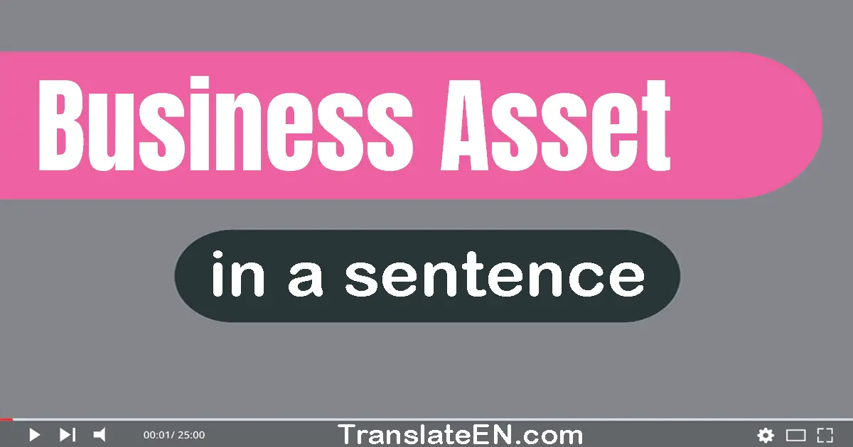 Business Asset in a sentence