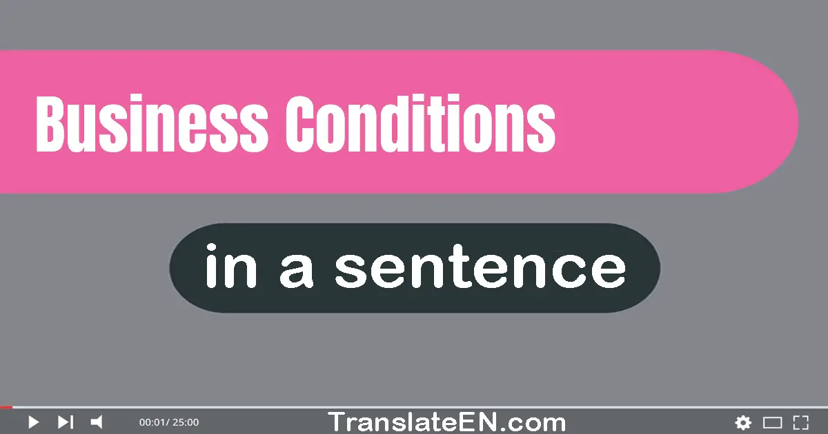 Business Conditions in a sentence