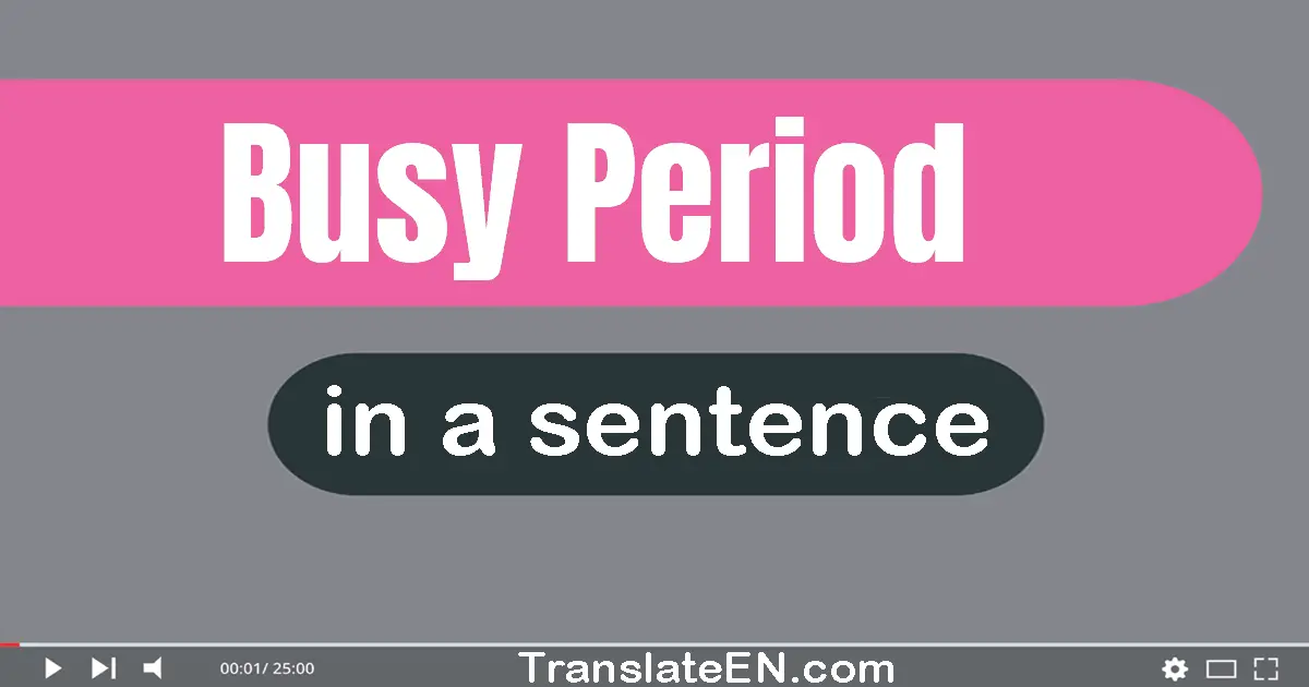 Busy Period in a sentence