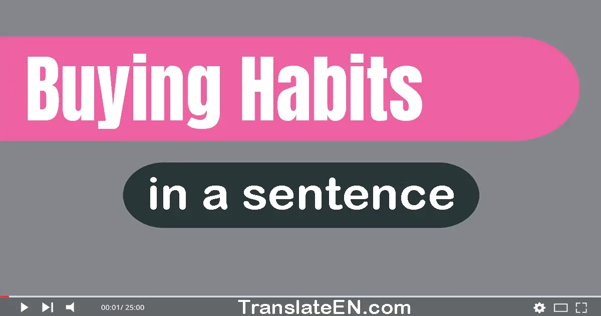 Buying Habits in a sentence