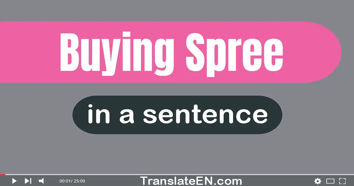 Buying Spree in a sentence