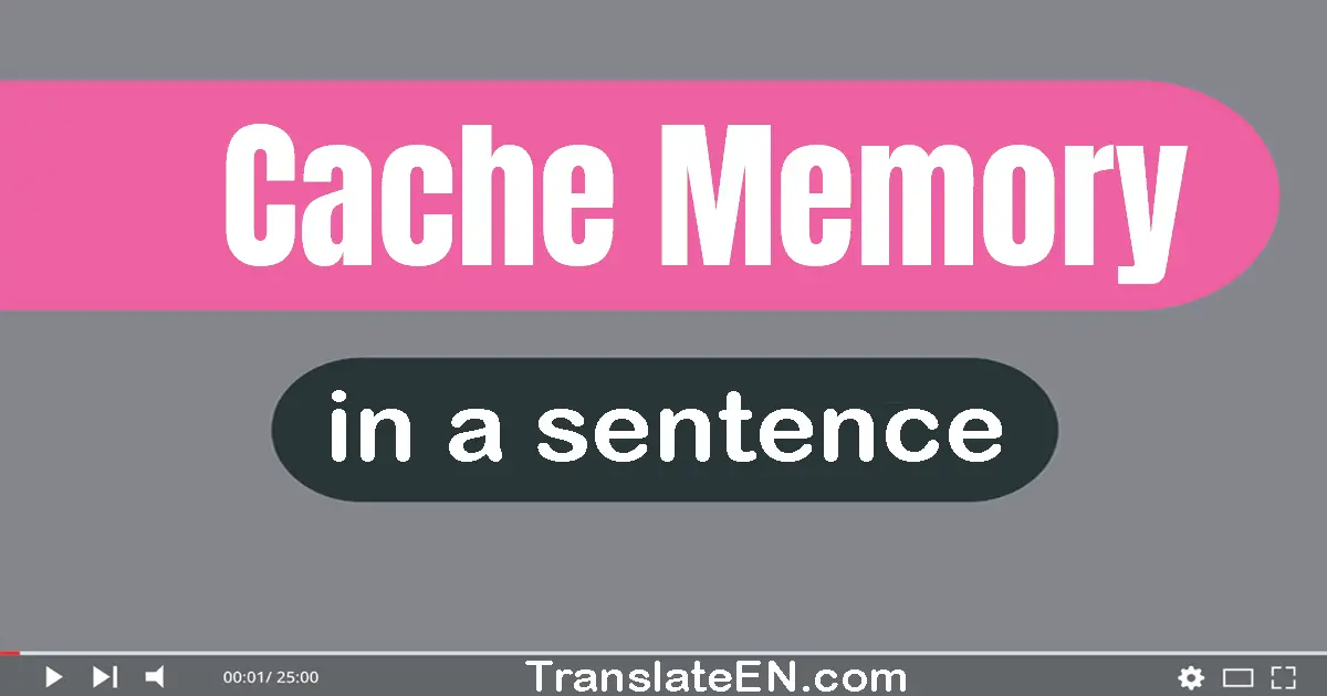 Cache Memory in a sentence