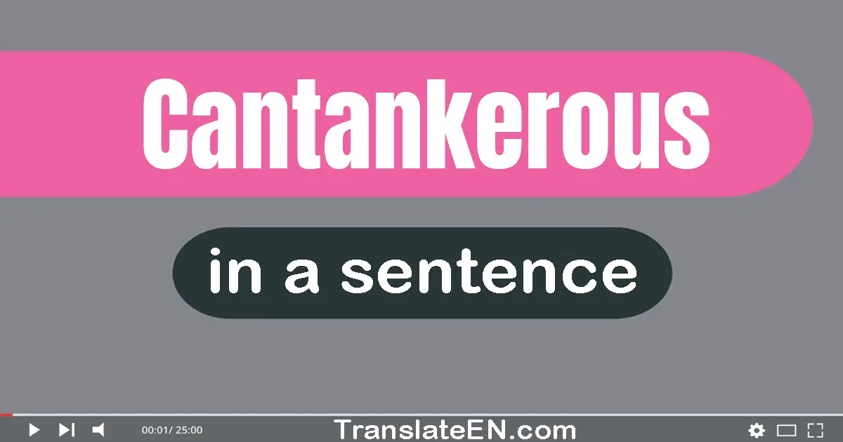 Cantankerous in a sentence