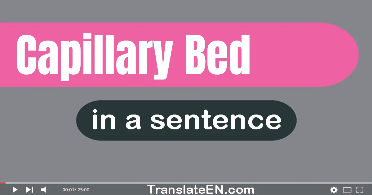 Capillary Bed in a sentence