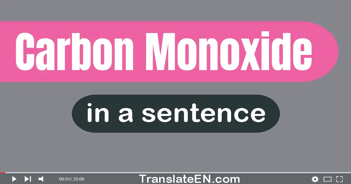 Carbon Monoxide in a sentence