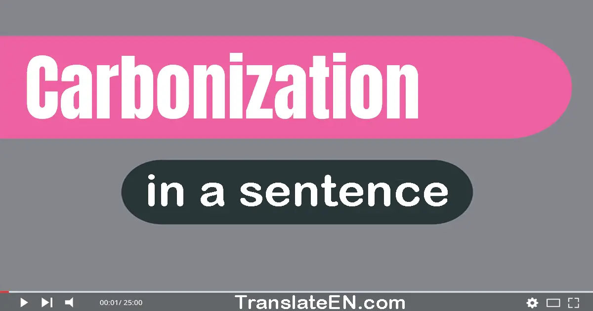 Carbonization in a sentence