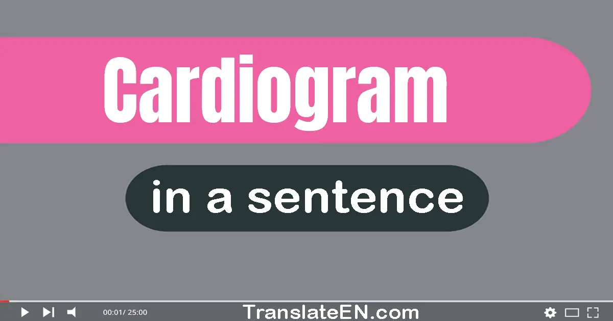Use "cardiogram" in a sentence | "cardiogram" sentence examples