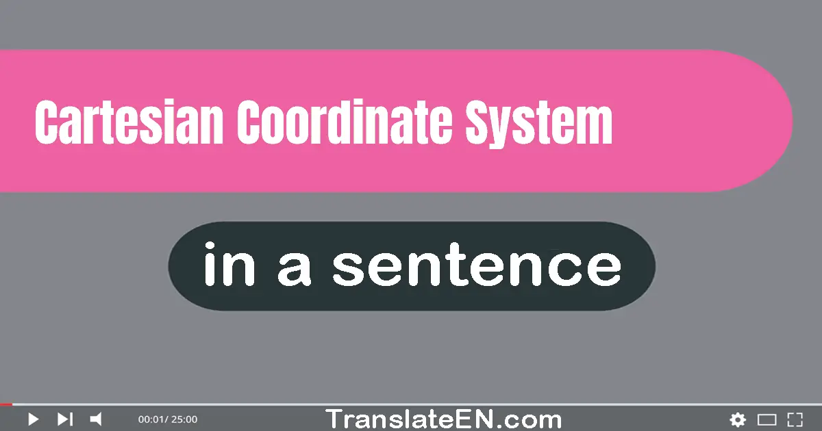 Cartesian Coordinate System in a sentence