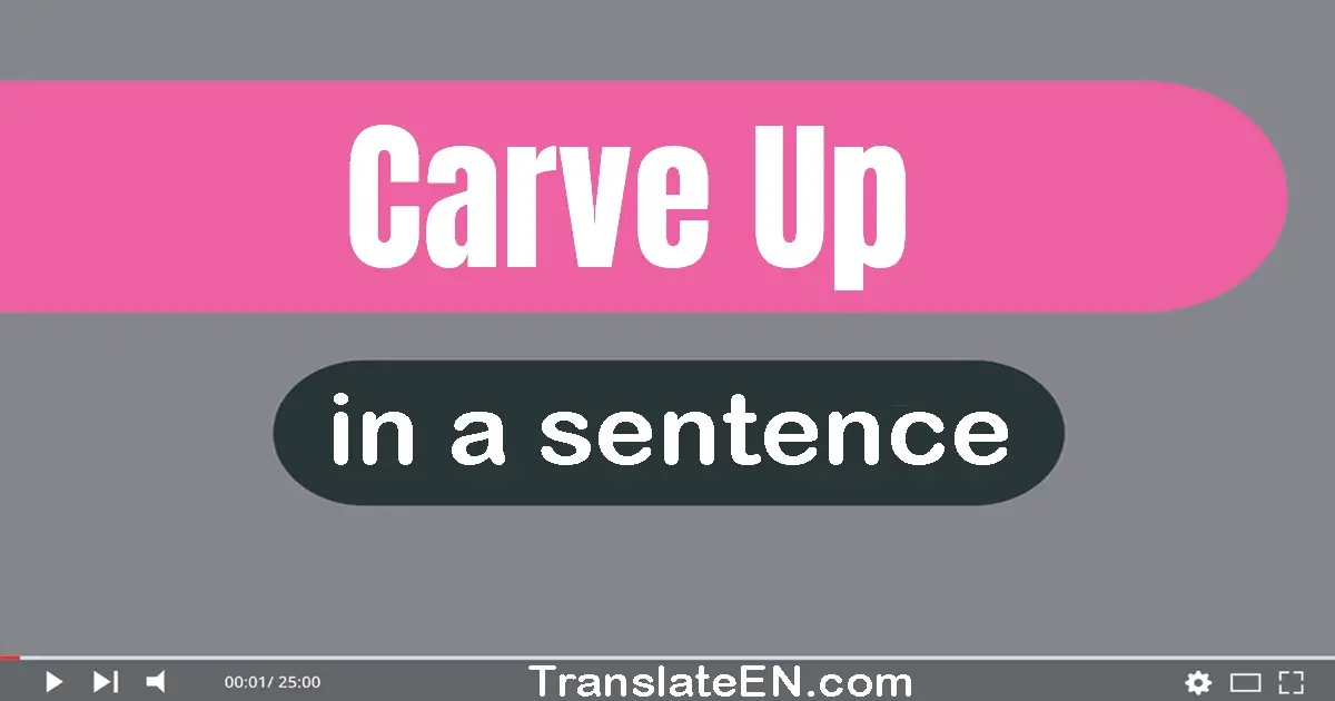 Carve Up in a sentence